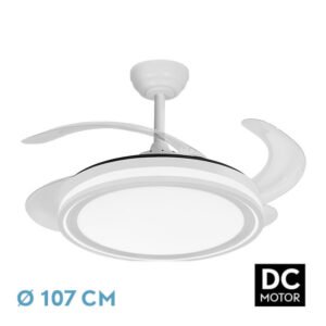 Ventilador Dc Bandido 59w Blanco 4aspas   Remoto Y Temporizador