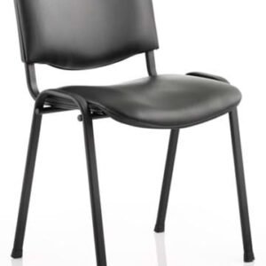 Silla NIZA NEW, chasis epoxi negro, similpiel naples negra