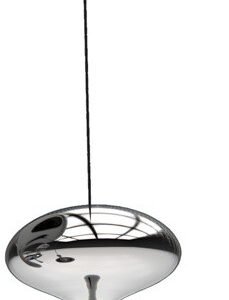 Lámpara HERDA H305, colgante, metal, cristal plateado