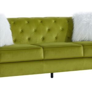 Sofá CHESTER STYLE, 3 plazas, tapizado velvet verde 38