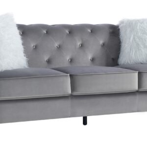 Sofá CHESTER STYLE, 3 plazas, tapizado velvet gris 27