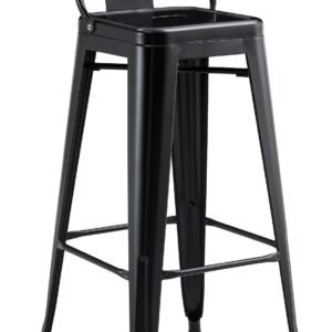 Taburete TOL R1 EK, apilable, acero, negro