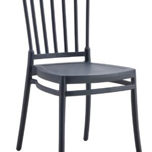 Silla MILOS NEW, apilable, tratamiento anti UV, polipropileno antracita