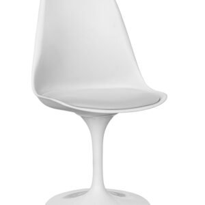 Silla TUL MT, metal, polipropileno blanco, cojín blanco