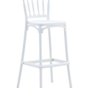 Taburete WEDDING, tratamiento anti UV, polipropileno blanco