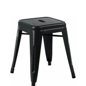 Taburete TOL EK LIMITED 46, bajo, acero, negro