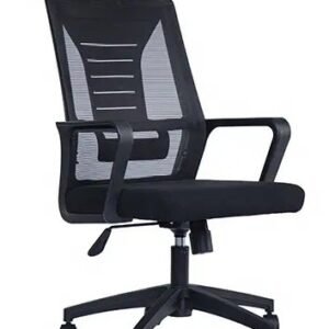 Sillón de oficina UTRECH, alto, negro, malla y tejido negro