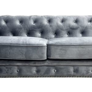 Sofá CHESTER PREMIUM, 3 plazas, tapizado velvet gris