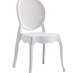 Silla CIBELES, apilable, polipropileno blanco