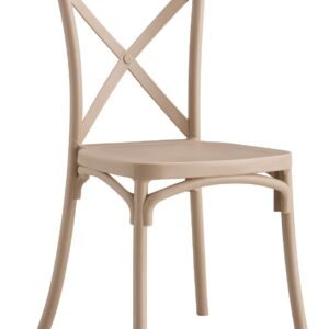 Silla CORFÚ, apilable, tratamiento anti UV, polipropileno tórtora