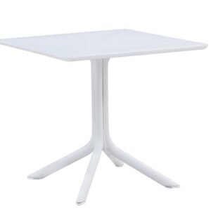 Mesa JÁVEA, polipropileno blanco, 80 x 80 cms