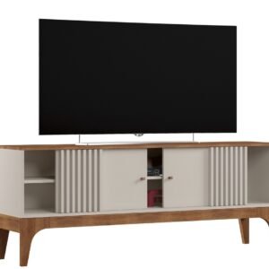 Mueble TV FLORENCIA, blanco roto y matte, 160 cms.