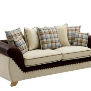 Sofá CAMBRIDGE, 3 plazas, tejido combinado marrón con beige
