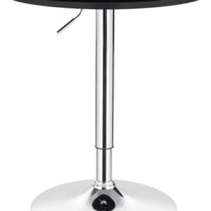 Mesa MABEL, graduable, tapa soft negra, 70 cms de diámetro