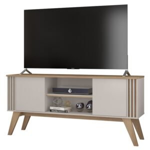 Mueble TV VITTA, blanco roto y cedro, 150 cms.