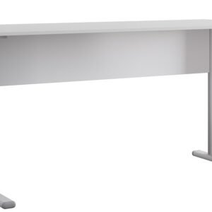Mesa de oficina WORK, metal, bilaminado color platino 120 x 60 cms