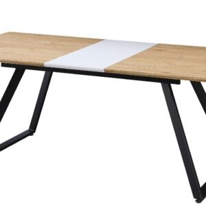Mesa BÉRGAMO, extensible, metal, DM bilaminado,160 ~ 200x90 cms