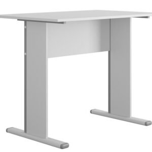 Mesa de oficina WORK, metal, bilaminado color platino 90 x 60 cms