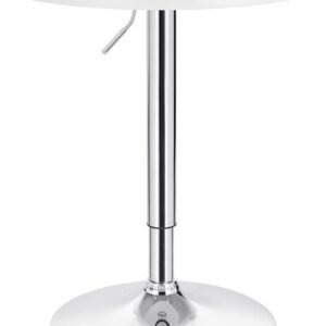Mesa MABEL, graduable, tapa soft blanca, 70 cms de diámetro