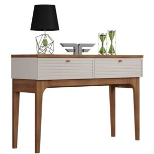 Consola VENEZA, MDP blanco roto y matte, 120 x 38 cms