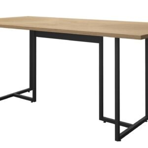 Mesa PRIME 25, metal negro, tapa MDP color avellana, 180 x 90 cms