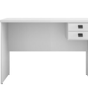 Mesa de oficina ECO, 2 cajones, bilaminado color platino, 120 x 60 cms