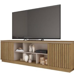 Mueble TV SIMETRIA, miel y cacao, 180 cms.