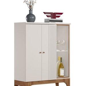 Bar buffet VENEZA, blanco roto y matte, 90 x122 cms.