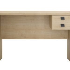 Mesa de oficina ECO, 2 cajones, bilaminado color natura,120 x 60 cms