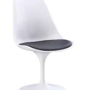 Silla TUL MT, metal, polipropileno blanco, cojín negro