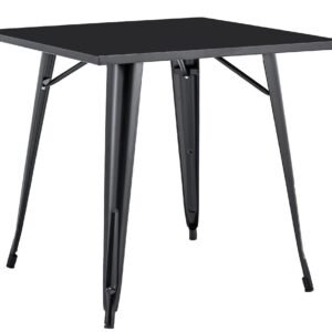 Mesa TOL EK LIMITED, acero, negra, 80x80 cms