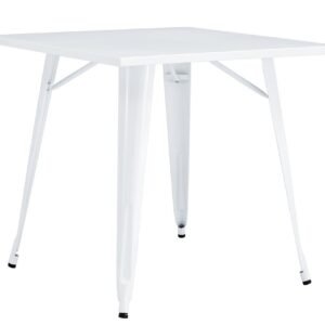 Mesa TOL EK LIMITED, acero, blanca, 80x80 cms