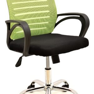Sillón de oficina SUNSET, negro, gas, basculante, malla verde pistacho, tejido negro