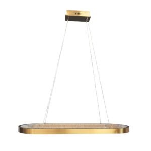 Lámpara BERLIE 90, colgante, aluminio, dorada, led