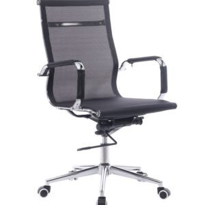 Sillón de oficina IGOR, giratorio, gas, basculante profundo, malla negra