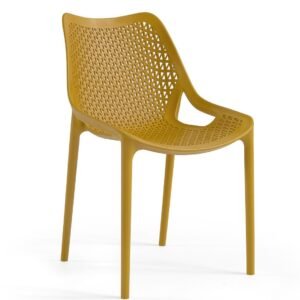 Silla BILL, apilable,  polipropileno mostaza*