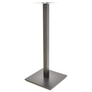 Base de mesa BEVERLY, alta, tubo cuadrado, negra, base de 45 x 45 cms, altura 110 cms