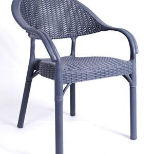Sillón TORREMOLINOS, apilable, polipropileno gris oscuro