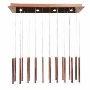 Lámpara ASTERIA, colgante, 20 luces led, color cobre