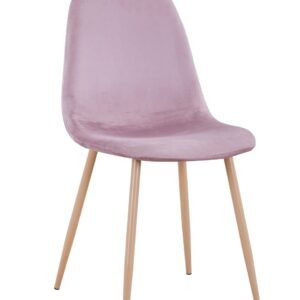 Silla EPOQUE NEW, patas metálicas, terciopelo rosa 25