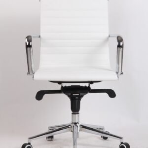 Sillón de oficina JOWY NEW, giratorio, similpiel blanca