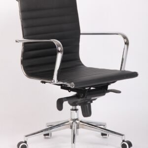 Sillón de oficina JOWY NEW, giratorio, similpiel negra