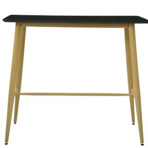 Mesa GOBBI, alta, metal, negra, 120 x 60 cms