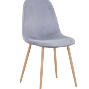 Silla EPOQUE NEW, patas metálicas, terciopelo gris 19