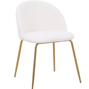 Silla TEDDY, patas doradas, tapizado lana