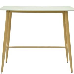 Mesa GOBBI, alta, metal, blanca, 120 x 60 cms