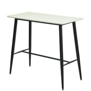 Mesa NITRA, alta, metal, tapa blanca, 120 x 60 cms