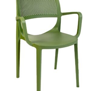 Sillón VERDI, apilable, polipropileno verde