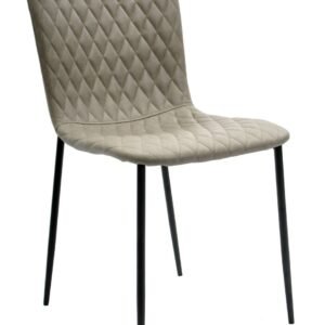 Silla PITT, metal, tapizado tejido técnico 8 marrón