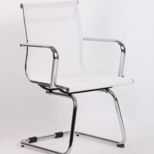 Sillón de oficina MAX NEW, fijo, malla blanca